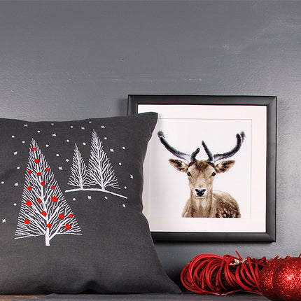 DIY Counted cross stitch kit Deer 20 x 20 cm / 8" x 8"