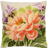 DIY Cross stitch cushion kit Peony