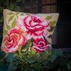 DIY Cross stitch cushion kit Roses