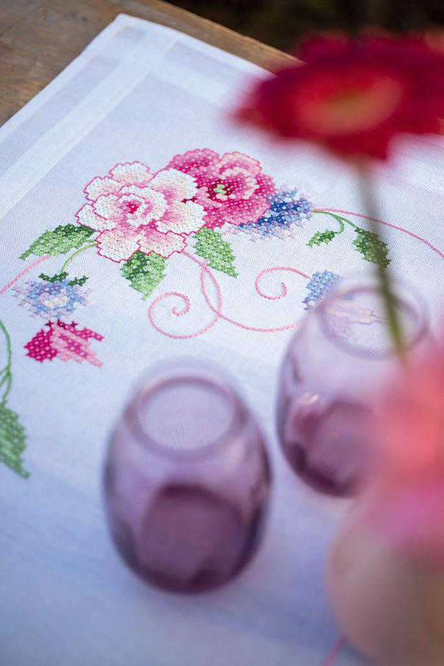 DIY Table Runner kit "Table runner kit Flowers & butterflies"