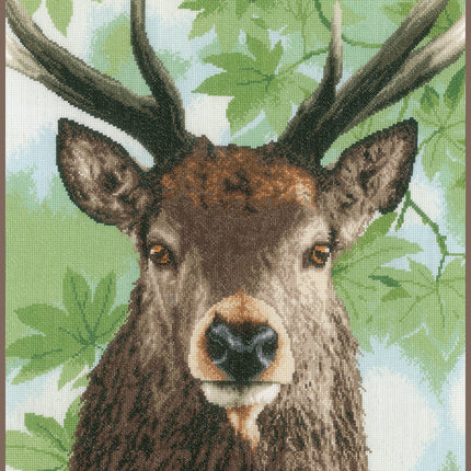 DIY Counted cross stitch kit Proud red deer