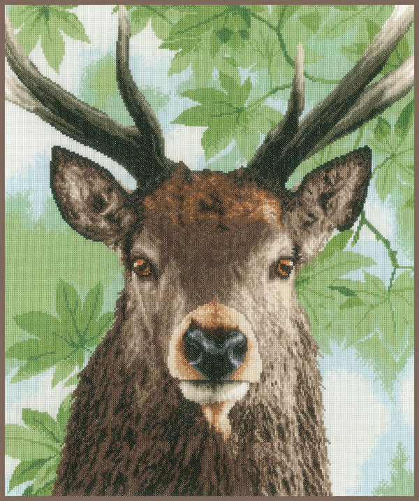 DIY Counted cross stitch kit Proud red deer