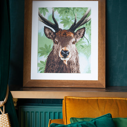 DIY Counted cross stitch kit Proud red deer
