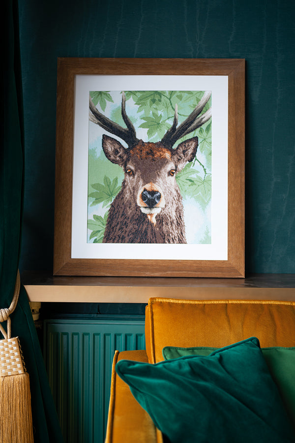 DIY Counted cross stitch kit Proud red deer