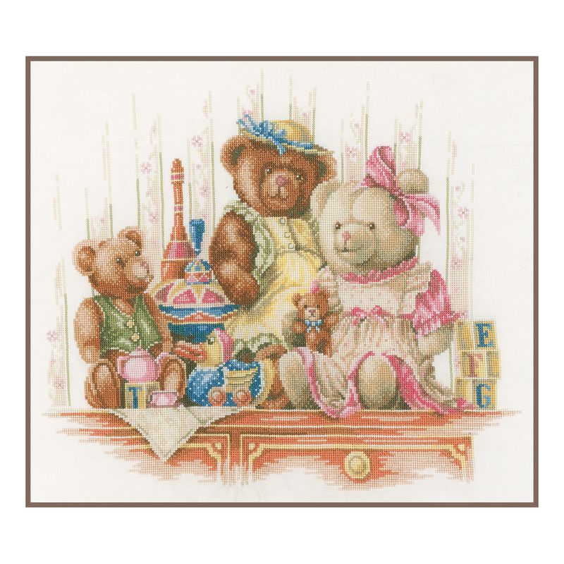DIY Counted cross stitch kit Bears and toys