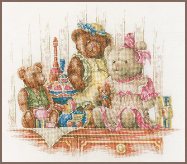 DIY Counted cross stitch kit Bears and toys