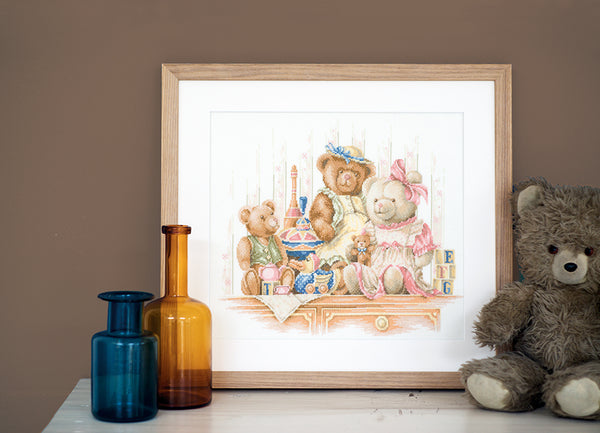 DIY Counted cross stitch kit Bears and toys