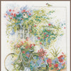 DIY Counted cross stitch kit Flowers & bicycle