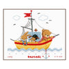 DIY Counted cross stitch kit Boat sailing 36 x 33 cm / 14.4" x 13.2"