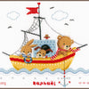 DIY Counted cross stitch kit Boat sailing 36 x 33 cm / 14.4" x 13.2"