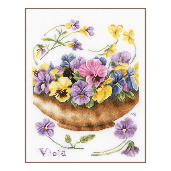 DIY Counted cross stitch kit Violets