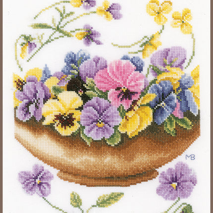 DIY Counted cross stitch kit Violets