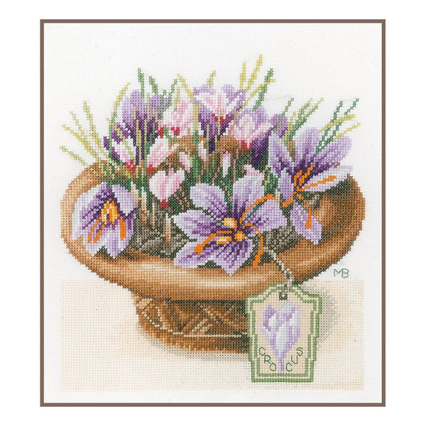 DIY Counted cross stitch kit Crocus flowers