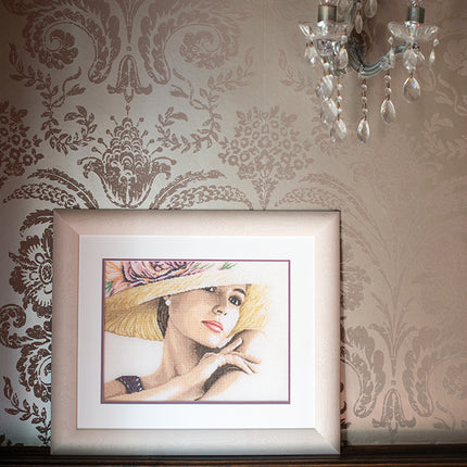 DIY Counted cross stitch kit Lady with hat