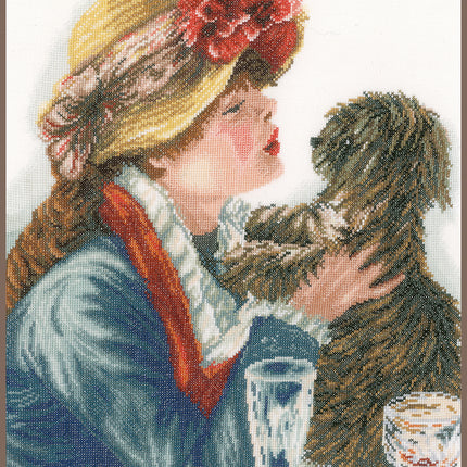 DIY Counted cross stitch kit Girl & dog