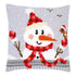 DIY Cross stitch cushion kit Snowman