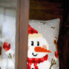 DIY Cross stitch cushion kit Snowman