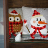 DIY Cross stitch cushion kit Snowman