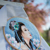 DIY Counted cross stitch kit Asian lady in blue