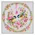 DIY Counted cross stitch kit Tits in flower wreath 41 x 41 cm / 16.4" x 16.4"