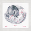 DIY Counted cross stitch kit Sleeping baby 25 x 24 cm / 10" x 9.6"