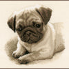 DIY Counted cross stitch kit Pug dog 21 x 21 cm / 8.4" x 8.4"