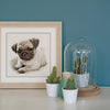 DIY Counted cross stitch kit Pug dog 21 x 21 cm / 8.4" x 8.4"