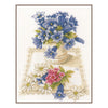 DIY Counted cross stitch kit Blue flowers