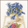 DIY Counted cross stitch kit Blue flowers