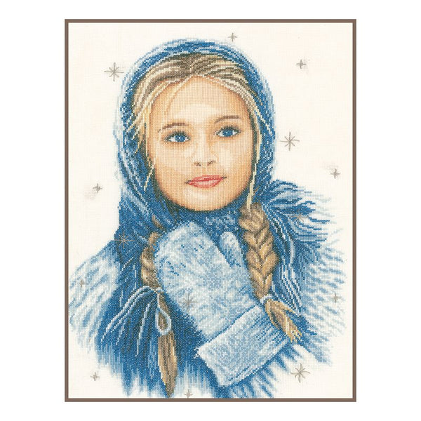 DIY Counted cross stitch kit Winter girl