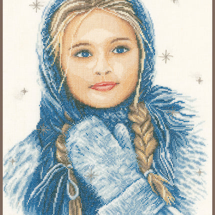 DIY Counted cross stitch kit Winter girl