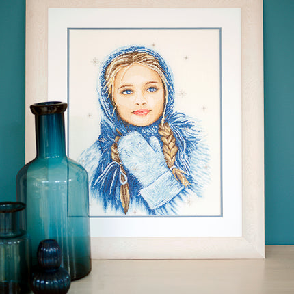 DIY Counted cross stitch kit Winter girl