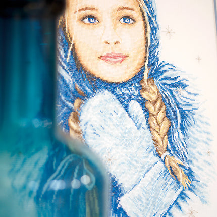 DIY Counted cross stitch kit Winter girl