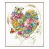 DIY Counted cross stitch kit A heart of flowers