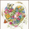 DIY Counted cross stitch kit A heart of flowers