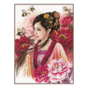 DIY Counted cross stitch kit Asian lady in pink