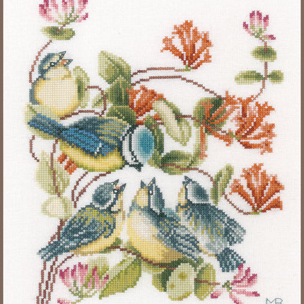 DIY Counted cross stitch kit Chickadees