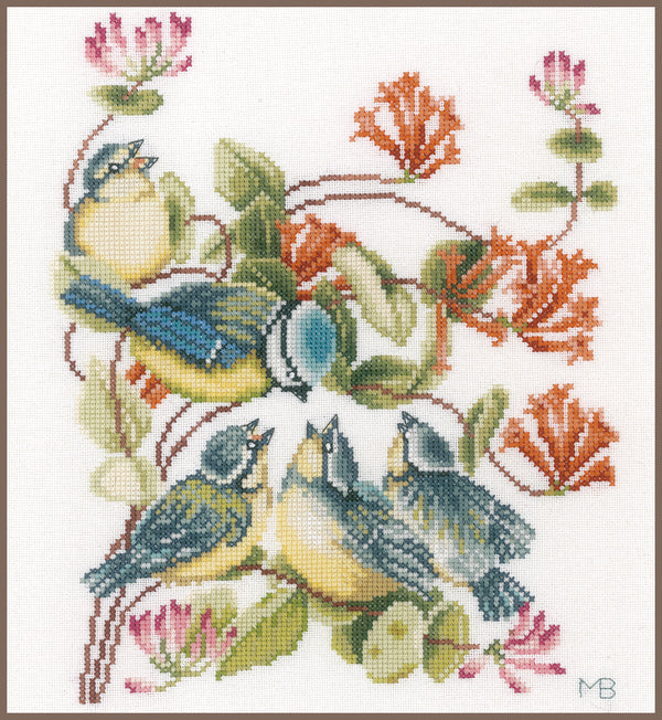 DIY Counted cross stitch kit Chickadees