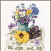 DIY Counted cross stitch kit Violets