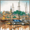 DIY Counted cross stitch kit Sunrise at yacht harbour