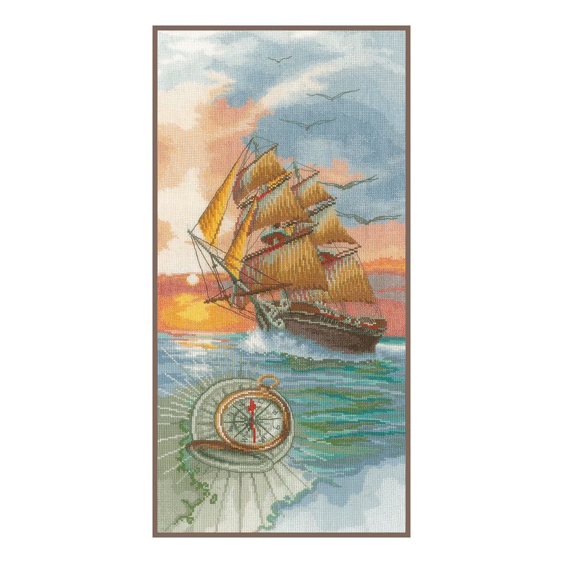 DIY Counted cross stitch kit On a discovery travel