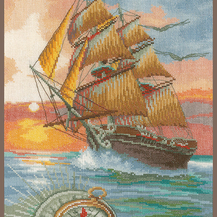 DIY Counted cross stitch kit On a discovery travel