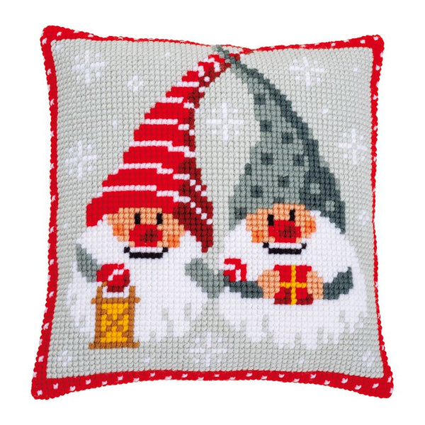 DIY Cross stitch cushion kit Christmas gnomes