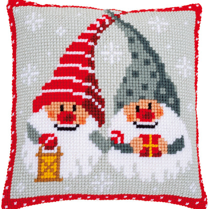 DIY Cross stitch cushion kit Christmas gnomes