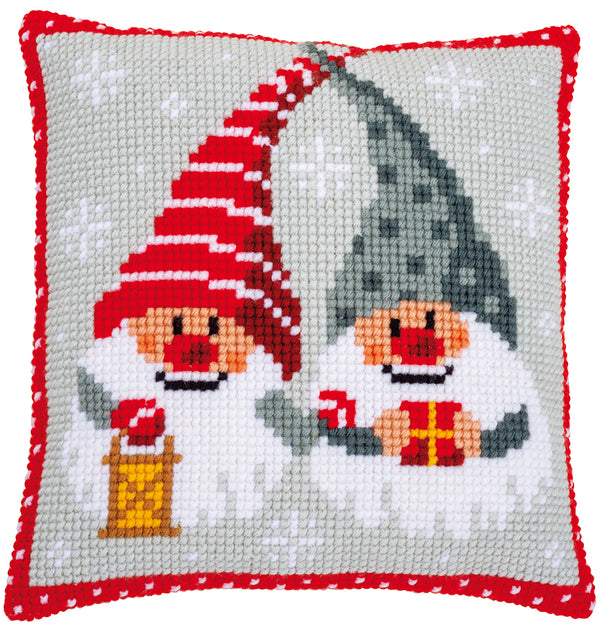 DIY Cross stitch cushion kit Christmas gnomes