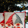 DIY Cross stitch cushion kit Christmas gnomes