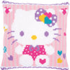 DIY Cross stitch cushion kit Hello Kitty pastel