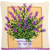 DIY Cross stitch cushion kit Lavender in pot