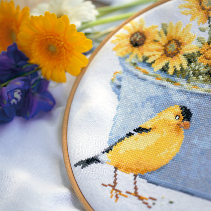 DIY Counted cross stitch kit Helianthus sunflowers