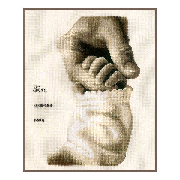 DIY Counted cross stitch kit Baby love 18 x 24 cm / 7.2" x 9.6"